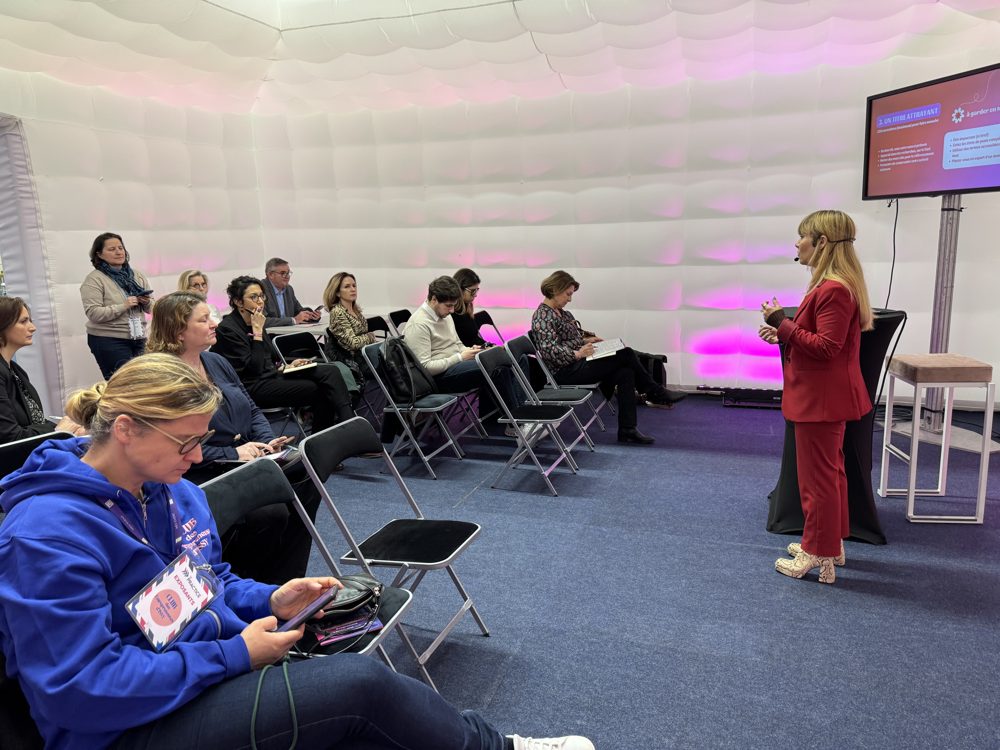 Marjorie en atelier community management à Paris